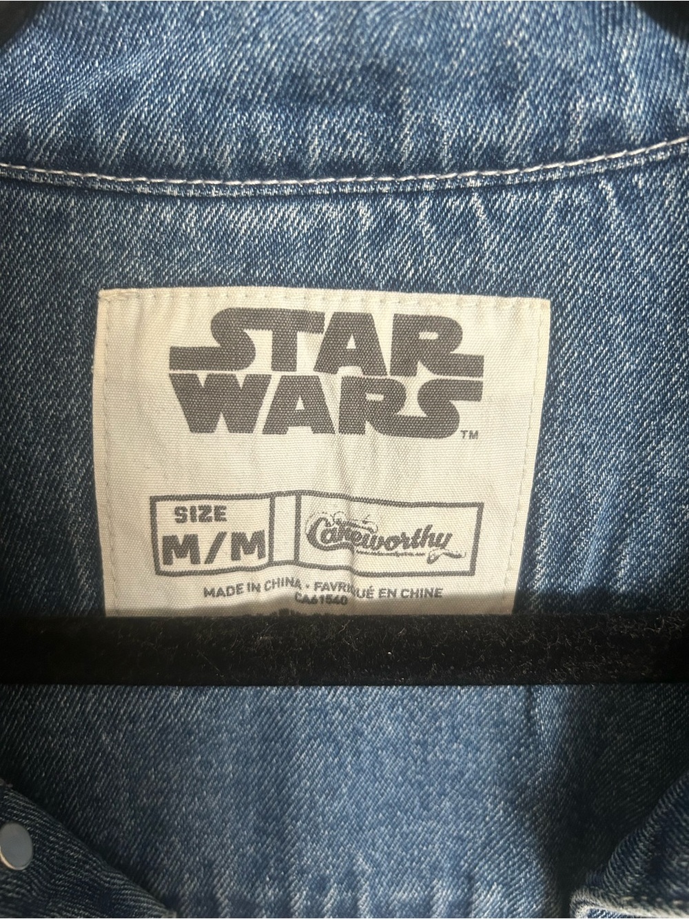 Star Wars Blue Denim Jacket with Black & White Character Graphics - Picture 7 of 10